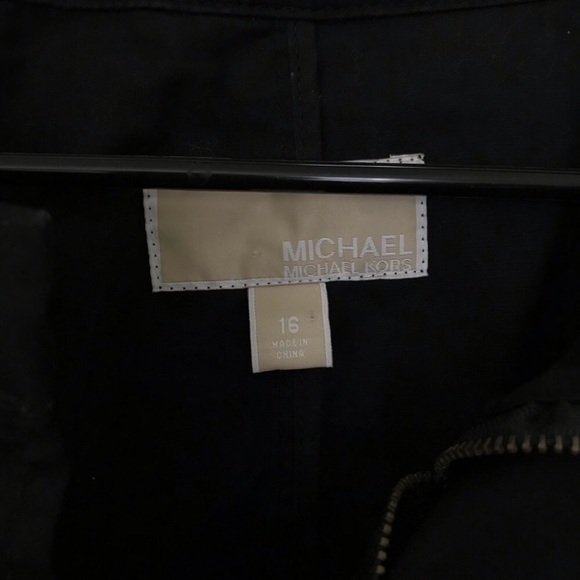 MMK Michael Kors Ruffle Zipper Black Jacket - Picture 3 of 8
